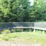 Grüne Sitzbank nähe Glaswaldsee